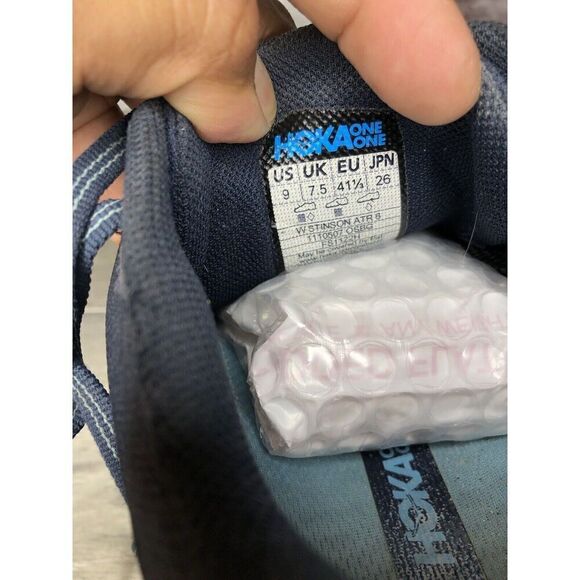 Hoka One One Stinson 6 Outer Space Blue Glass Running Shoes Women 9M US/41 1/3EU - Picture 5 of 16